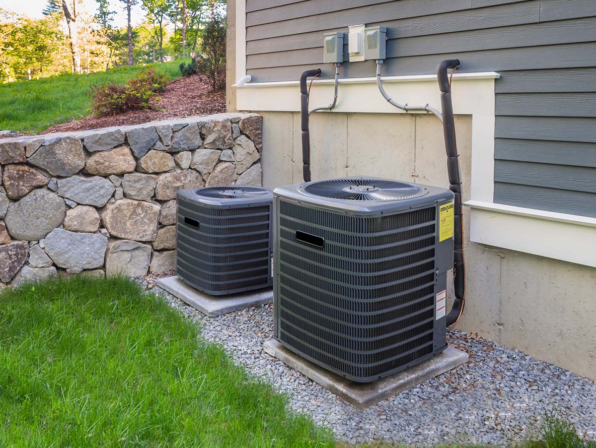 New air condensers installed outside a home - Air Conditioning Repair and Installation In Bardstown, KY | Above All Mechanical